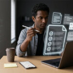 Person Evaluating Documents